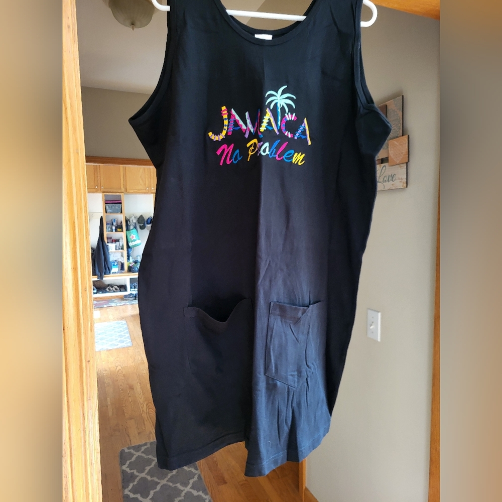 Island Tees No Problem Jamaica onesize  Tank Top dress Bathing Suit Cover Up